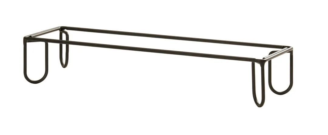 Cal-Mil 25217-3-13 Display Riser, 6" x 20" x 3" Black Metal Rectangular Modular Riser, 1-2 Steps