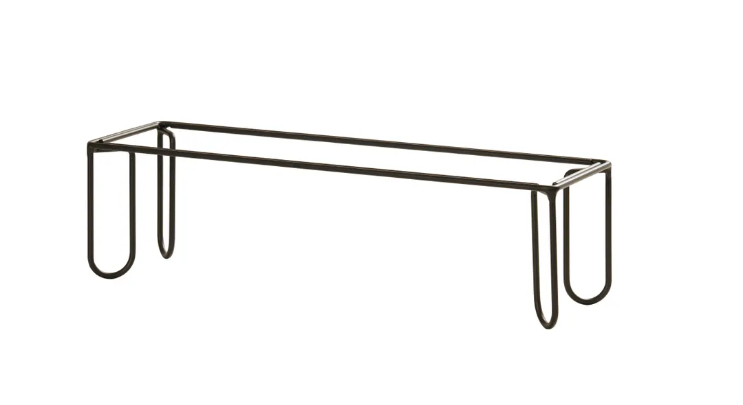 Cal-Mil 25217-6-13 Display Riser, 6" x 20" x 6" Black Metal Rectangular Frame