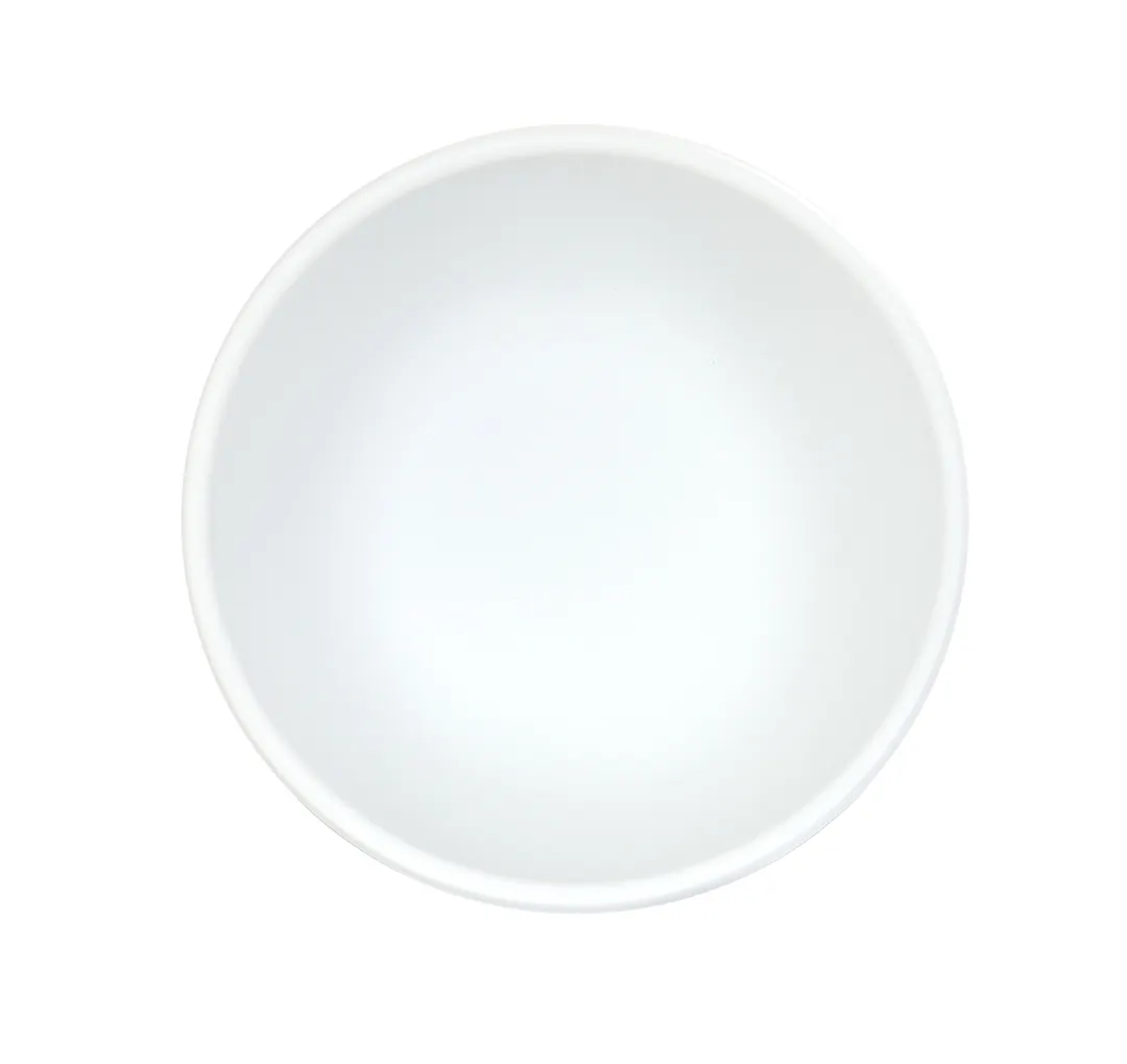 Cal-Mil 26100-5-15 - 16oz Blue Matte White Reusable Melamine Bowl, 5" x 5" x 2.5", 1/2 qt, Round Shape