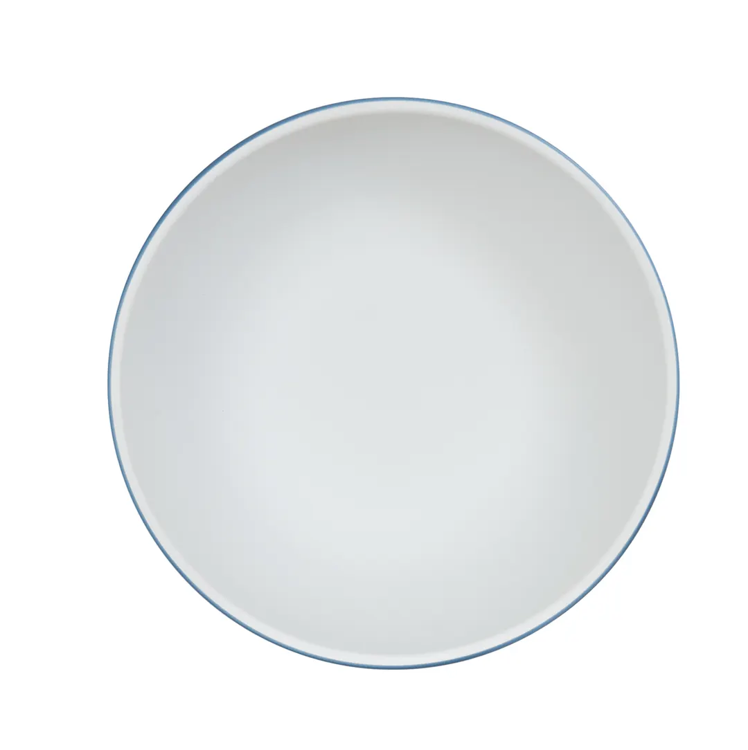 Cal-Mil 26100-7-11115 48oz Stone Blue Melamine Bowl, 7" x 7" x 3.5" Round Reusable Dinnerware