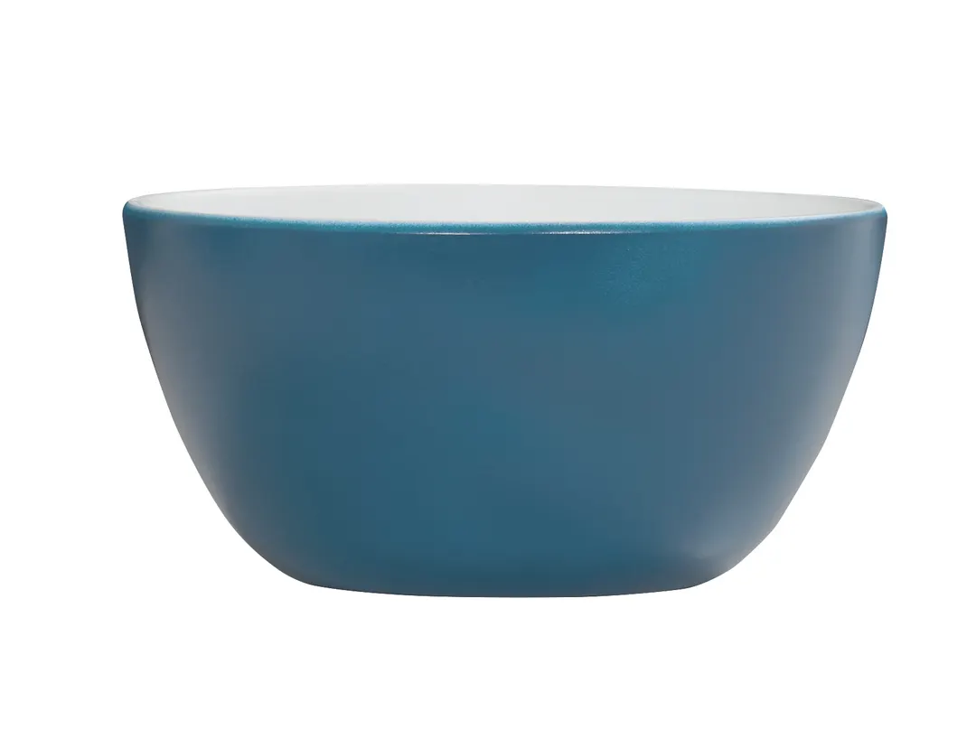Cal-Mil 26100-7-11115 48oz Stone Blue Melamine Bowl, 7" x 7" x 3.5" Round Reusable Dinnerware