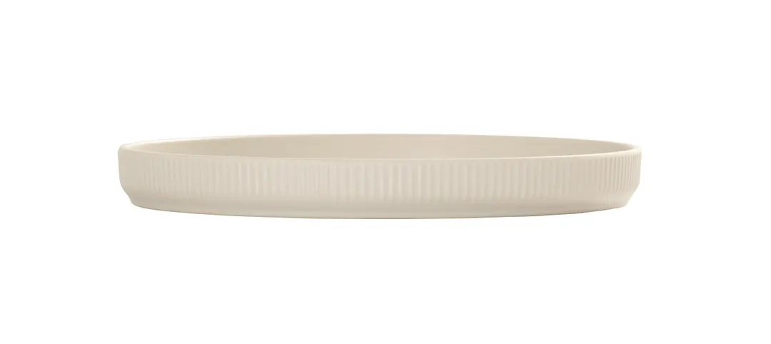Cal-Mil 26105-10-103 Arista 10" Round Matte Ivory Melamine 10" Diameter Reusable Plate