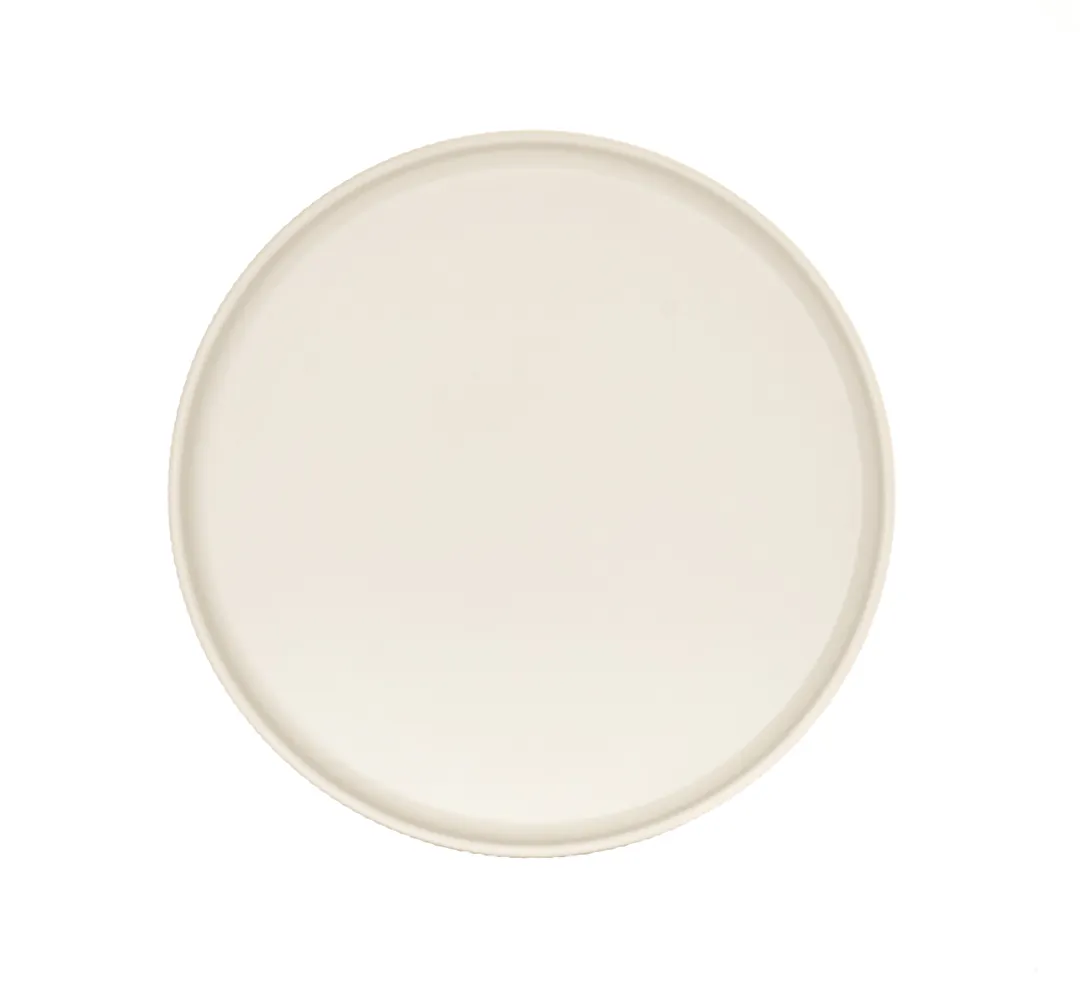 Cal-Mil 26105-10-103 Arista 10" Round Matte Ivory Melamine 10" Diameter Reusable Plate