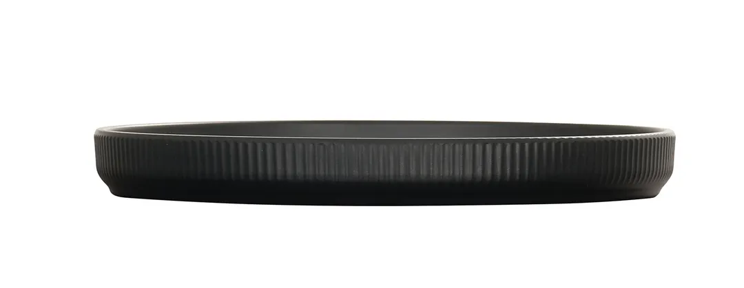 Cal-Mil 26105-6-13 Arista Matte Black Melamine Plate, 6" Round, 6-7" Diameter, Reusable Dinnerware