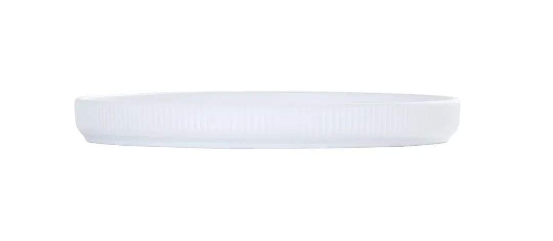 Cal-Mil 26105-8-15 Arista 8" Matte White Melamine Round Reusable Plate