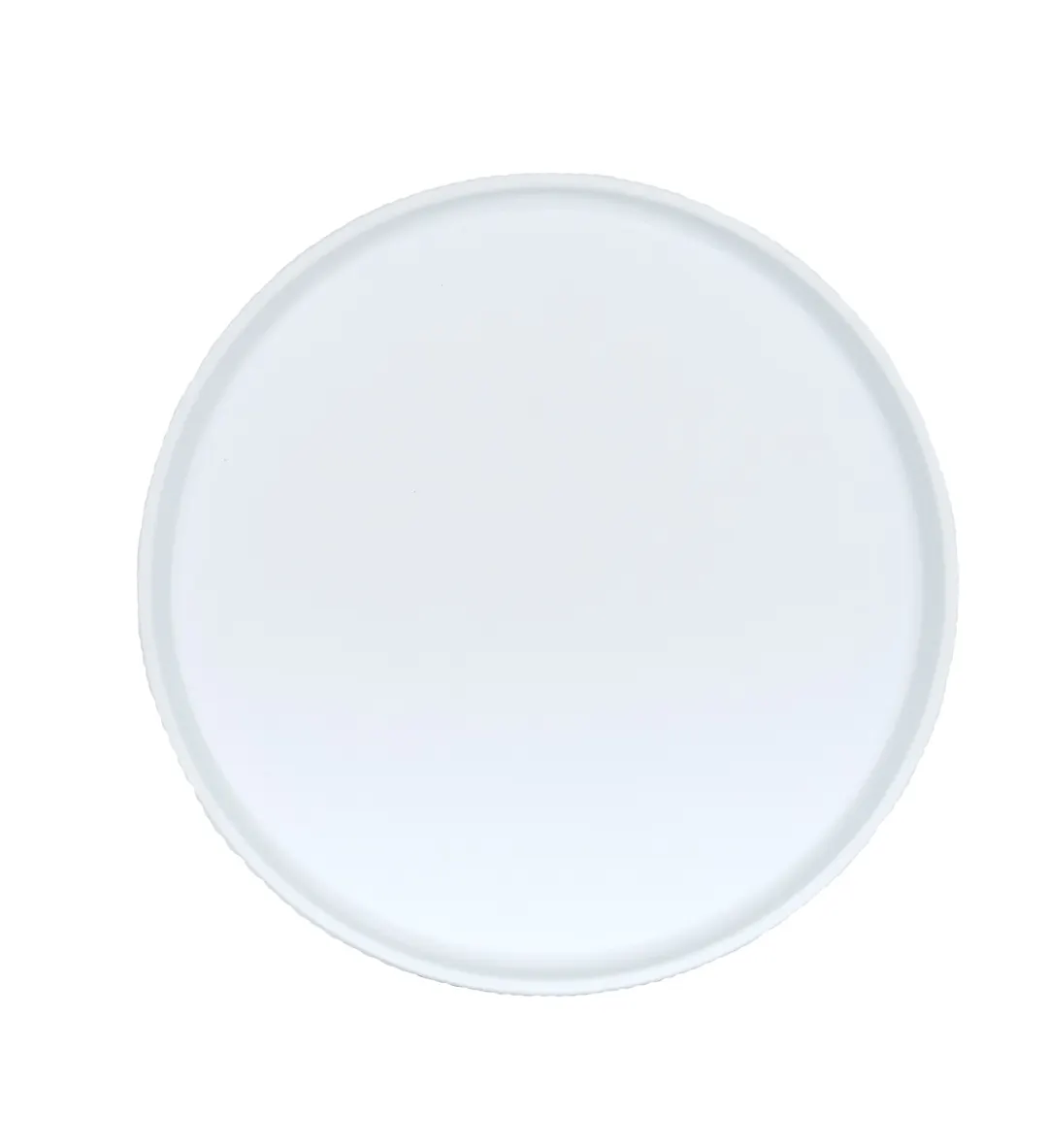 Cal-Mil 26105-8-15 Arista 8" Matte White Melamine Round Reusable Plate