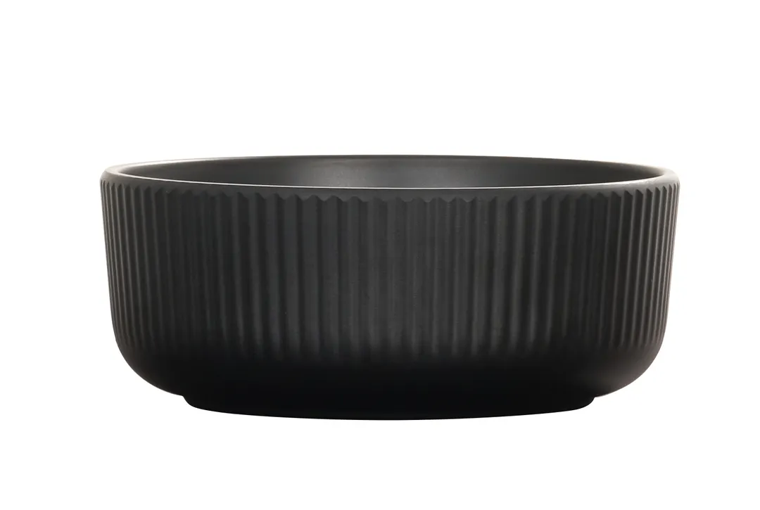Cal-Mil 26106-6-13 Arista 30oz Matte Black Melamine Bowl, 6.25" Diameter, 2.5" Height