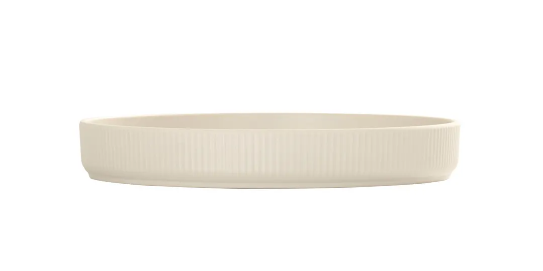 Cal-Mil 26107-10-103 Arista 10" Round Matte Ivory Melamine Reusable Plate
