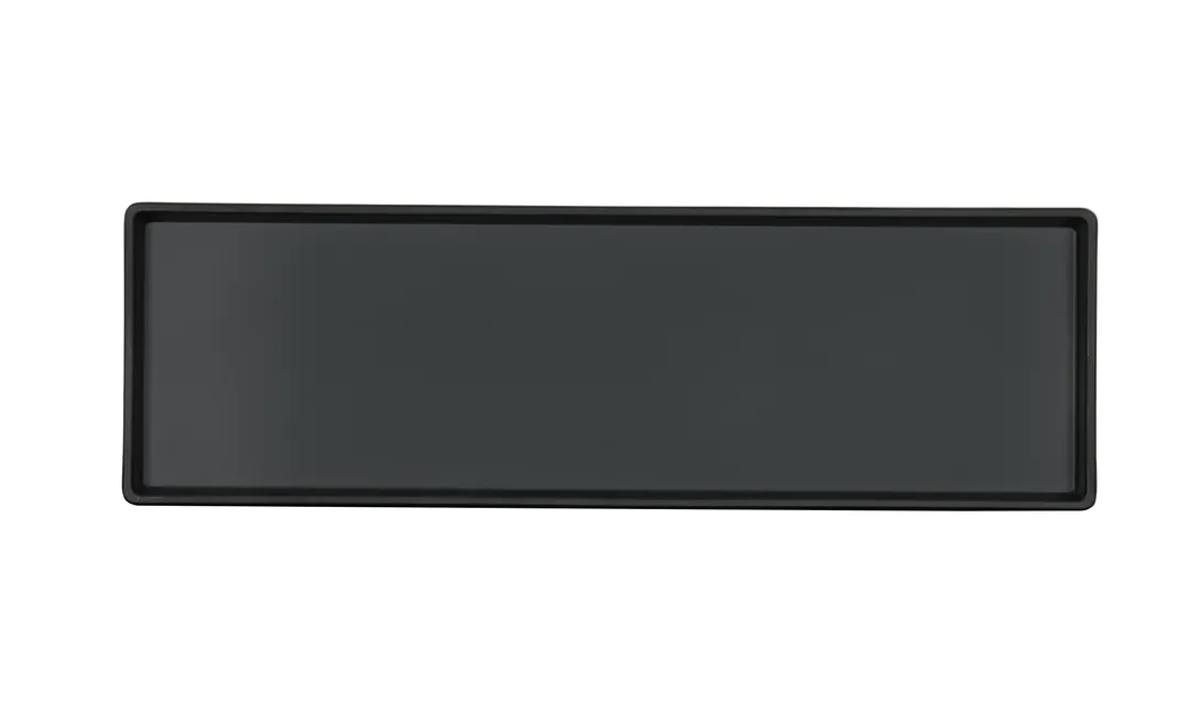 Cal-Mil 26110-206-13 Tray, 21.5" L x 6.75" W x 1.5" H, Melamine, Matte Black, Raised Rim, Modular