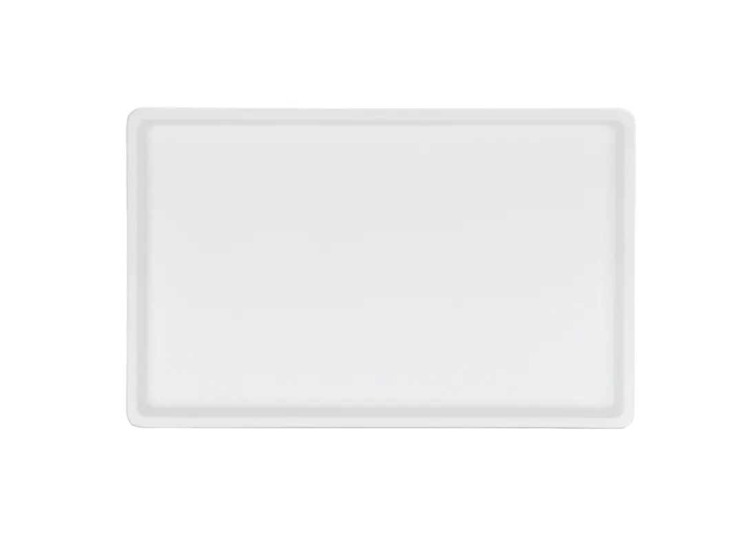 Cal-Mil 26110-610-15 Hudson Tray, 10.5" x 6.5" x 1.5" H, Melamine, Matte White, Raised Rim, Modular