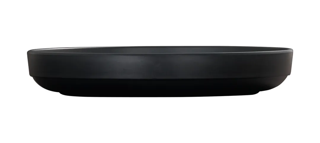 Cal-Mil 26121-10-13 – 10" Matte Black Wide Rim Melamine Plate, Round, 10" Diameter