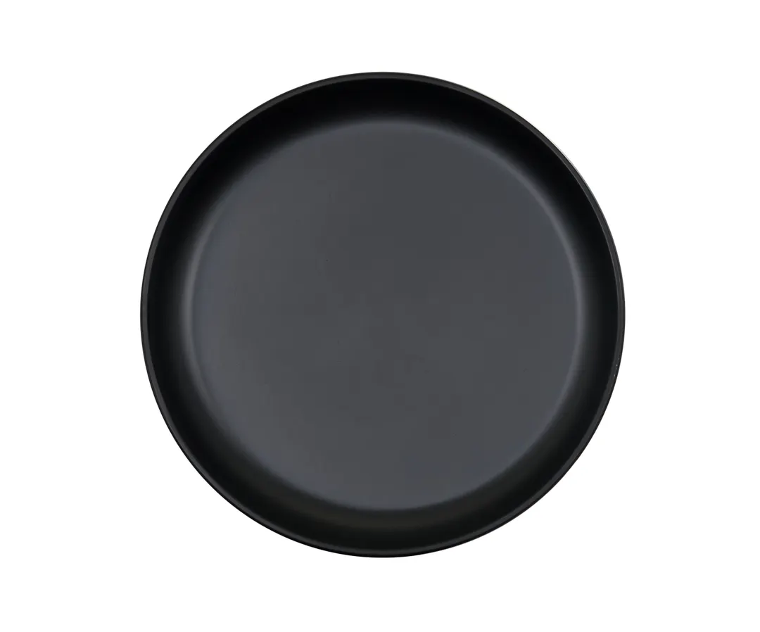 Cal-Mil 26121-10-13 – 10" Matte Black Wide Rim Melamine Plate, Round, 10" Diameter