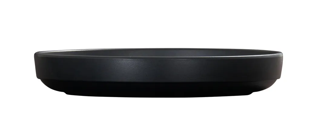 Cal-Mil 26121-8-13 Isla 8" Diameter Matte Black Melamine Reusable Round Plate