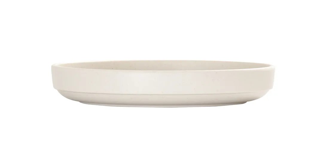 Cal-Mil 26121-8-133 Isla Matte Ivory 8" Diameter Round Melamine Reusable Plate