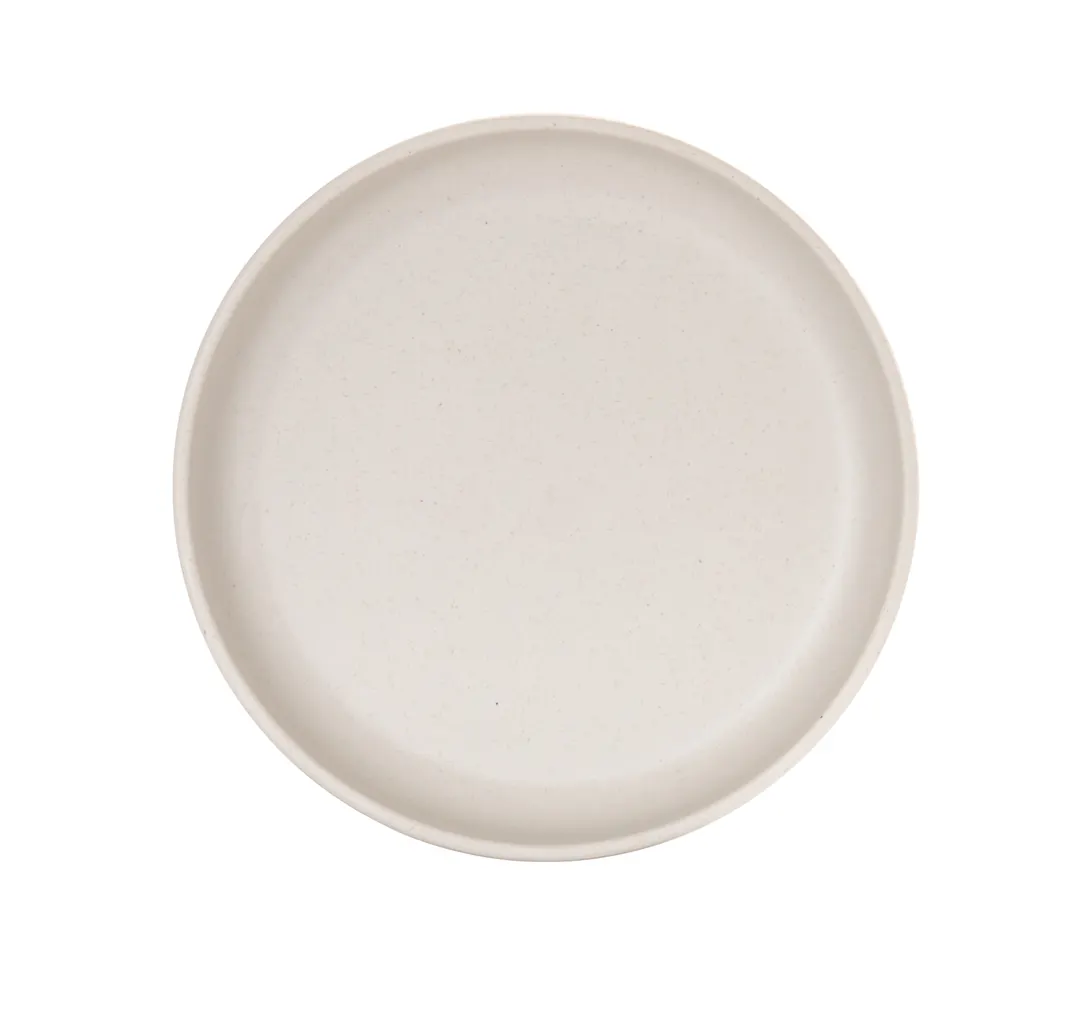 Cal-Mil 26121-8-133 Isla Matte Ivory 8" Diameter Round Melamine Reusable Plate