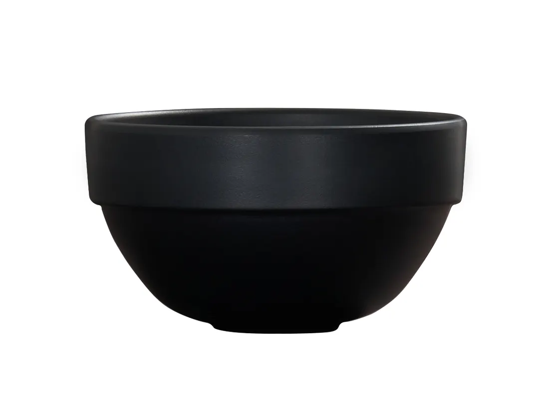 Cal-Mil 26122-5-13 Isla Bowl – 16 oz, 5" x 5" x 2.7" Matte Black Melamine Reusable Bowl