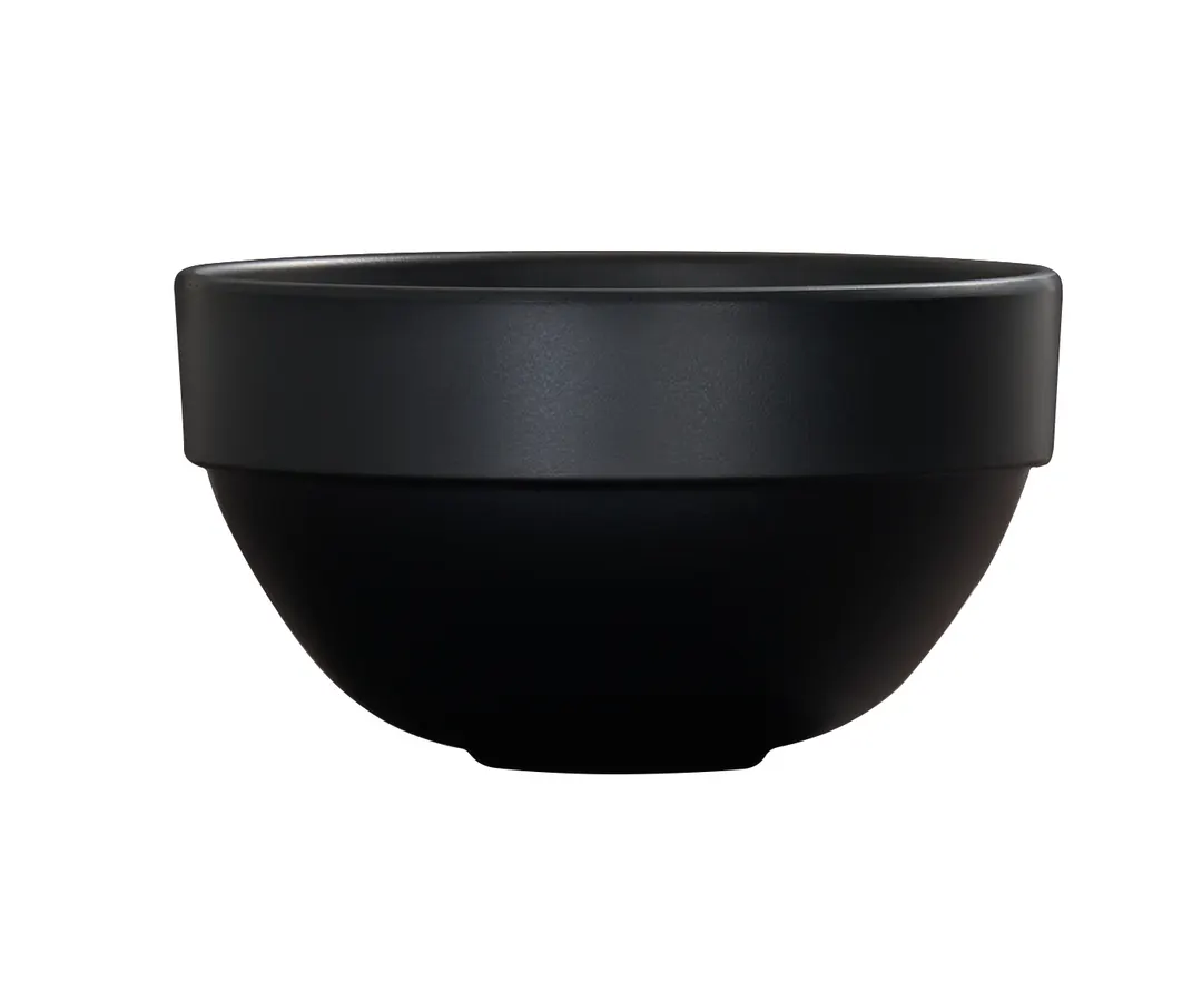 Cal-Mil 26122-6-13 Isla Bowl, 30 oz, 5" x 5" x 2.7" H, Matte Black Melamine Round Bowl