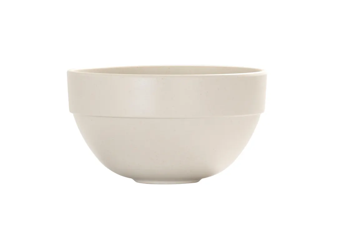 Cal-Mil 26122-7-133 Isla 48oz Round Melamine Bowl, 7" x 7" x 3.5" Matte White Ivory, 1 Qt