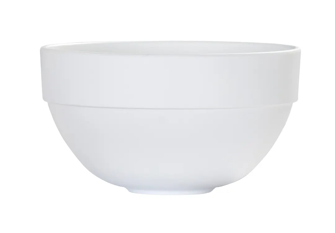 Cal-Mil 26122-7-15 Isla 48oz Matte White Melamine Reusable 1 Qt Bowl 7" x 7" x 3.5"