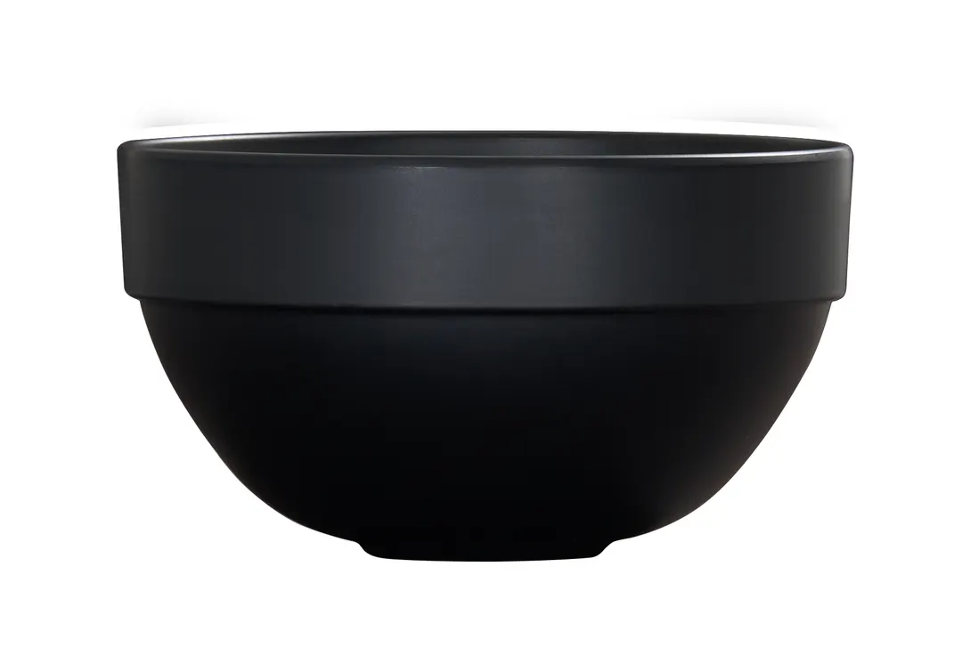 Cal-Mil 26122-8-13 Isla Bowl, 2 Qt (64-95 oz), 8" x 8" x 4.5" Matte Black Melamine Round Bowl
