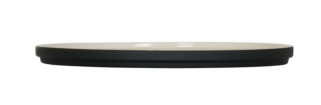 Cal-Mil 26130-10-138 Sorelle 10" Round Low Rim Matte Glossy Melamine Black Plate