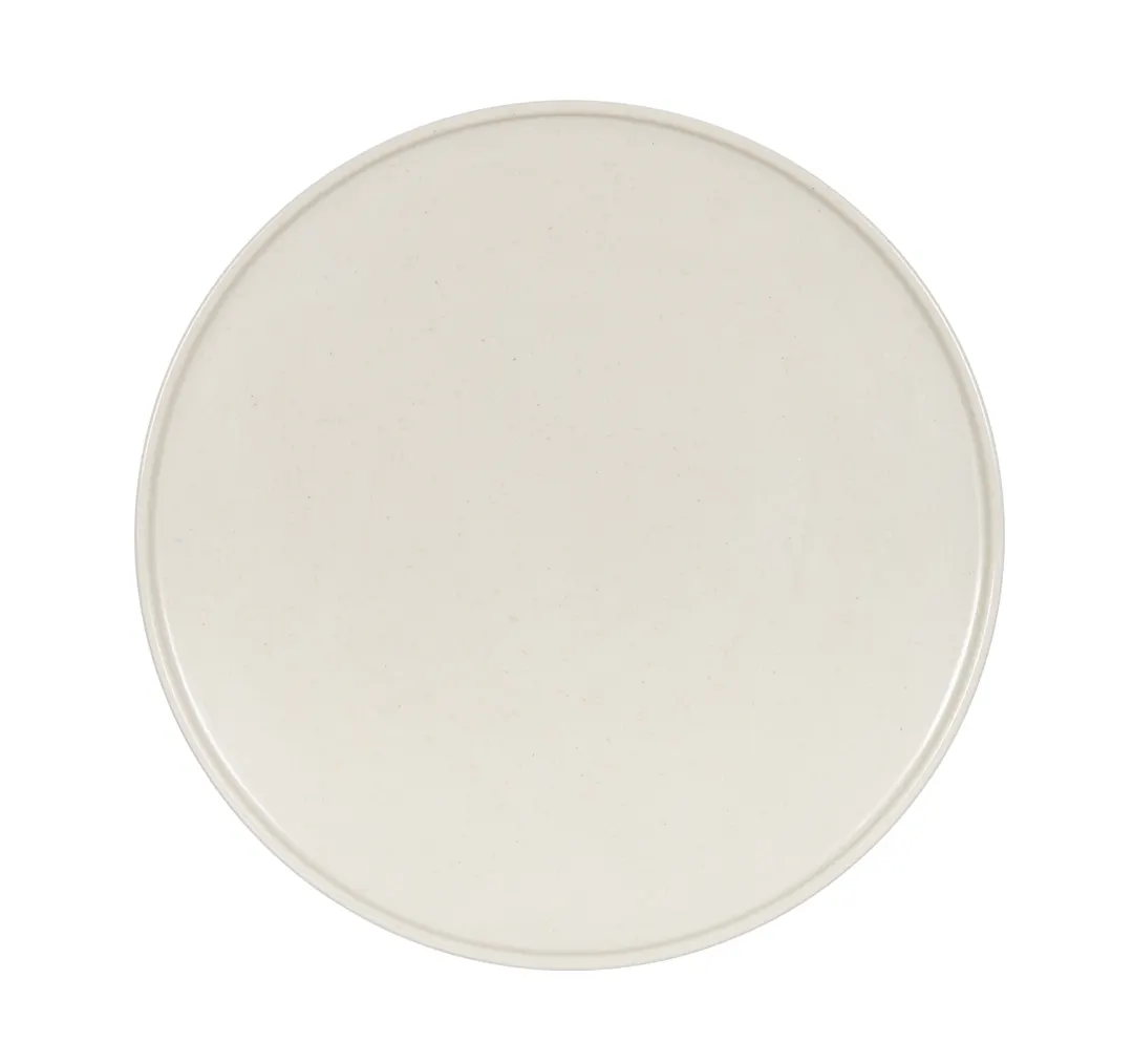 Cal-Mil 26130-10-139 Sorelle 10" Dia. White Low-Rim Melamine Plate, Matte Glossy