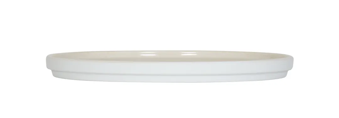 Cal-Mil 26130-8-139 Sorelle 8" Round Low Rim Melamine Plate, Matte Glossy White, 8" Diameter