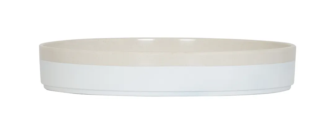 Cal-Mil 26131-10-139 Sorelle 10" Round Melamine Plate, White Matte Glossy, Raised Rim