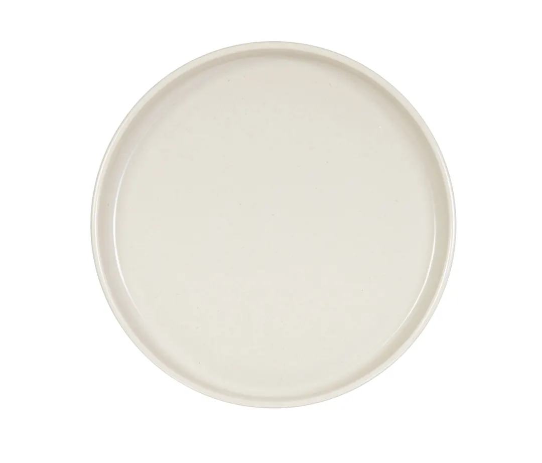 Cal-Mil 26131-8-138 Sorelle 8" Round Melamine Plate, Black Matte Glossy, Raised Rim
