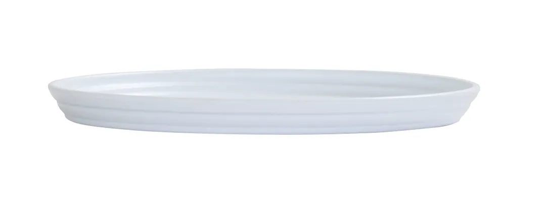 Cal-Mil 26143-10-15 - 10" Diameter Round Matte White Melamine Reusable Plate Dishware