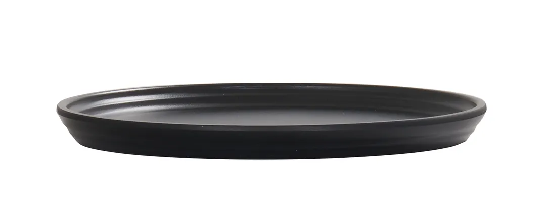 Cal-Mil 26143-6-13 Matte Black 6" Round Melamine Reusable Plate Tabletop 6" Diameter