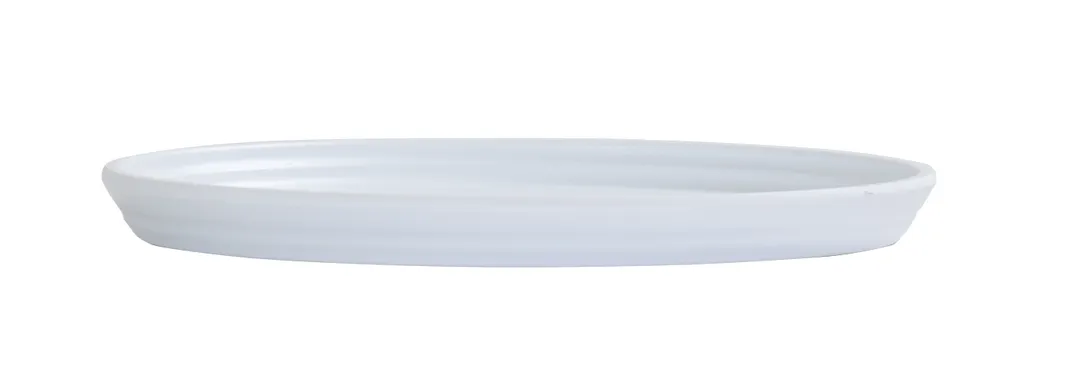 Cal-Mil 26143-6-15 - 6" Matte White Melamine Cove Plate, Round, 6" Diameter, Reusable Plastic Dinnerware