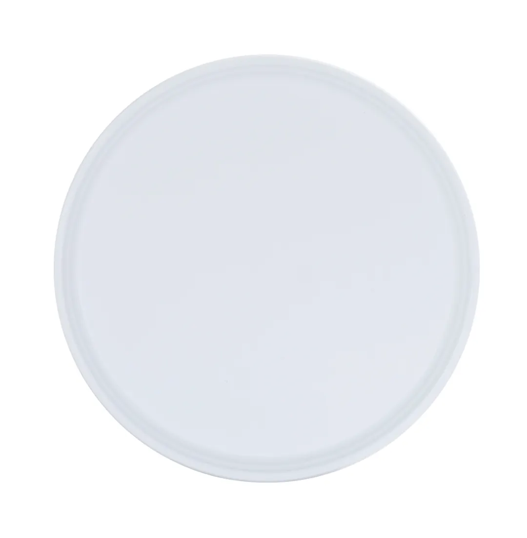 Cal-Mil 26143-6-15 - 6" Matte White Melamine Cove Plate, Round, 6" Diameter, Reusable Plastic Dinnerware