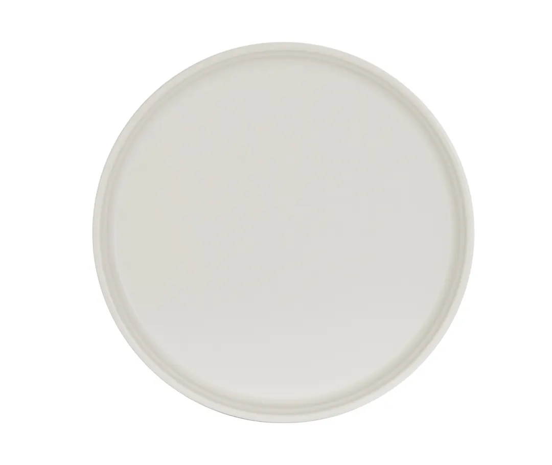Cal-Mil 26143-8-103 - 8" Matte Ivory Melamine Cove Plate, Round, 8" Diameter