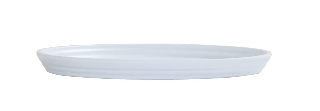 Cal-Mil 26143-8-15 Reusable Melamine Cove Plate, 8" Round Matte White, 8" Dia., Plastic Dinnerware