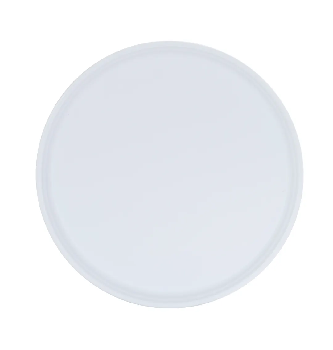 Cal-Mil 26143-8-15 Reusable Melamine Cove Plate, 8" Round Matte White, 8" Dia., Plastic Dinnerware