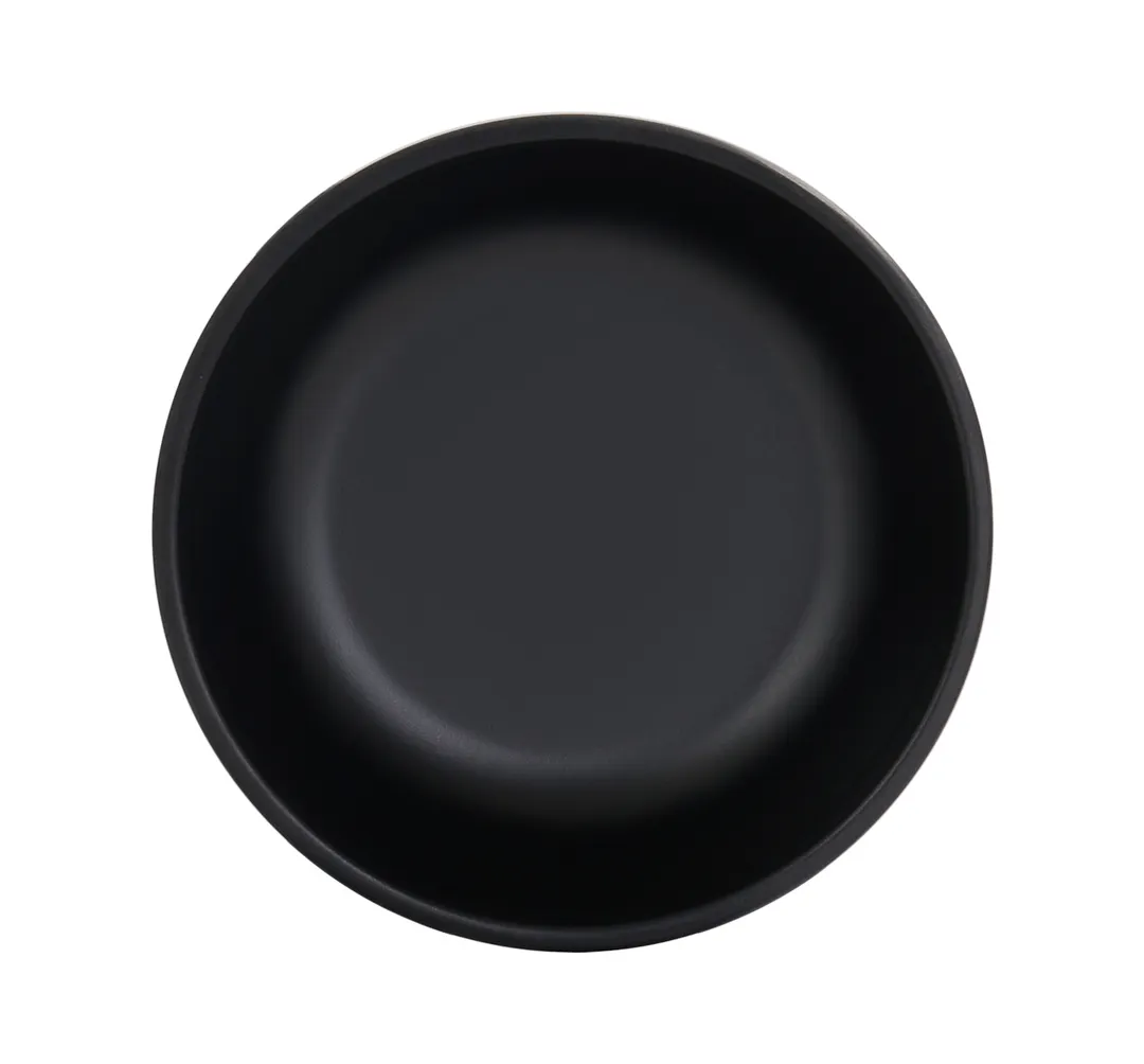 Cal-Mil 26144-6-13 - 16oz Matte Black Melamine Cove Bowl, 5.75" x 5.75" x 2" Round Reusable Bowl