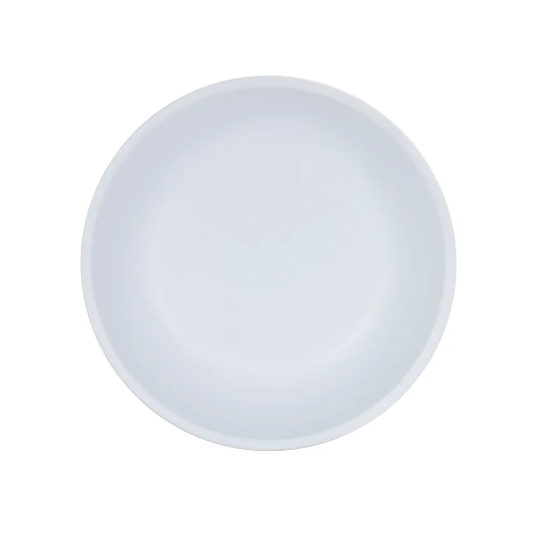 Cal-Mil 26144-6-15 16oz White Melamine Reusable Cove Bowl, 5.75" Round, 2" Height, 5.75" Diameter