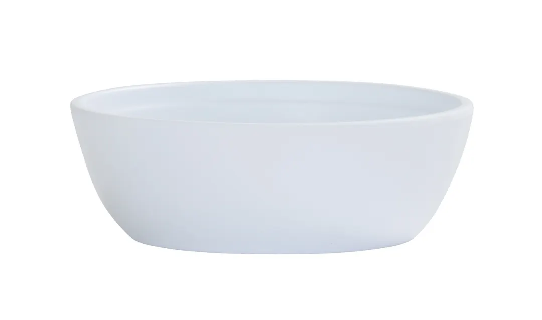 Cal-Mil 26144-6-15 16oz White Melamine Reusable Cove Bowl, 5.75" Round, 2" Height, 5.75" Diameter