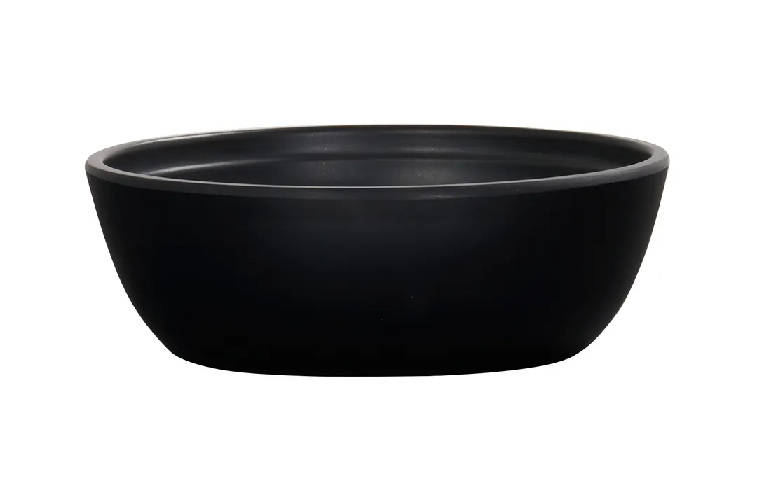 Cal-Mil 26144-7-13 Cove Bowl, 30 oz, 6.75" x 6.75" x 2.25" H, Matte Black, Melamine, Round