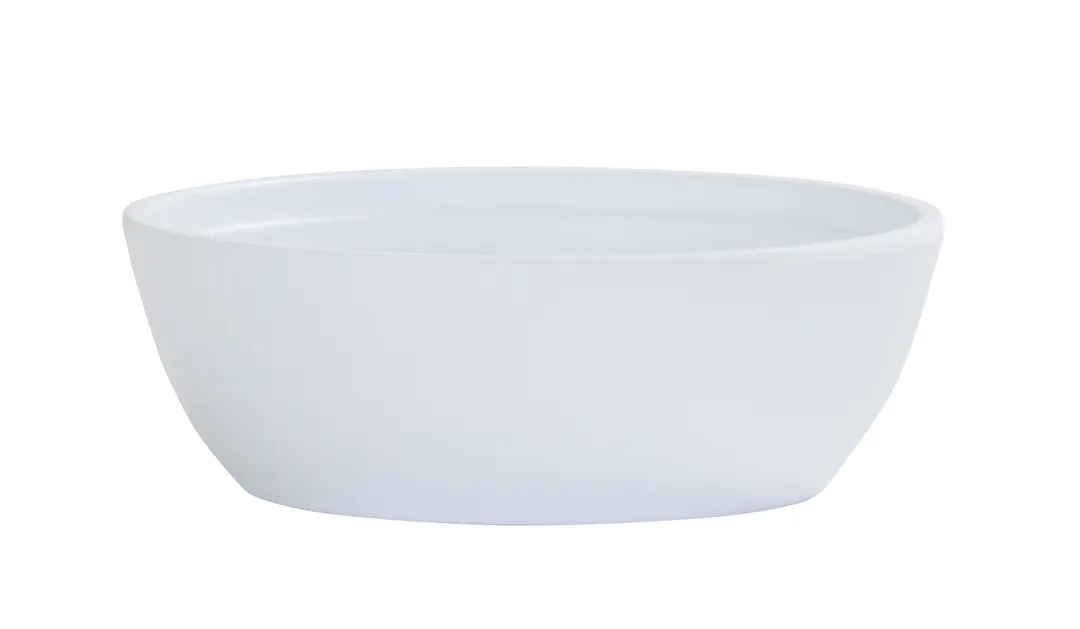 Cal-Mil 26144-7-15 - 30 oz Matte White Cove Bowl, 6.75" x 6.75" x 2.25" Melamine Reusable Dinnerware