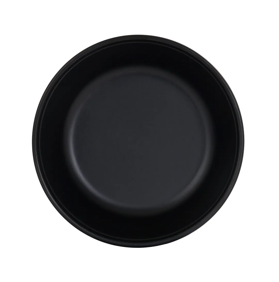 Cal-Mil 26144-8-13 - 48oz Matte Black Melamine Cove Bowl, 8" x 8" x 2.75" Round