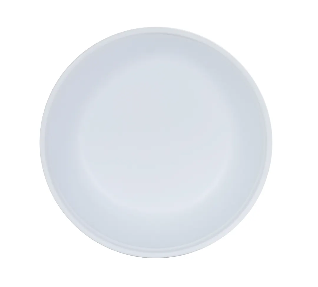Cal-Mil 26144-8-15 Cove 48oz Matte White Melamine Bowl, 8" x 8" x 2.75"