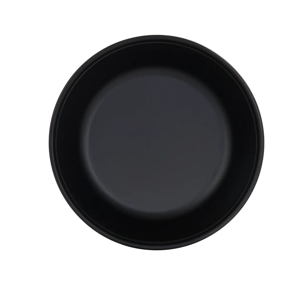 Cal-Mil 26144-9-13 2-Qt Matte Black Melamine Cove Bowl, 9" x 9" x 3", 72 oz