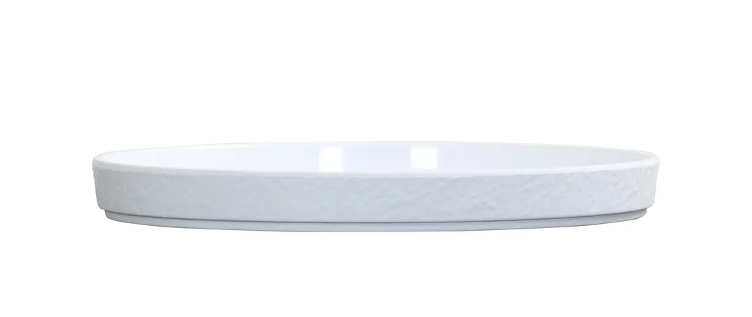 Cal-Mil 26150-8-15 - 8" Dia Matte Glossy White Melamine Round Reusable Plate