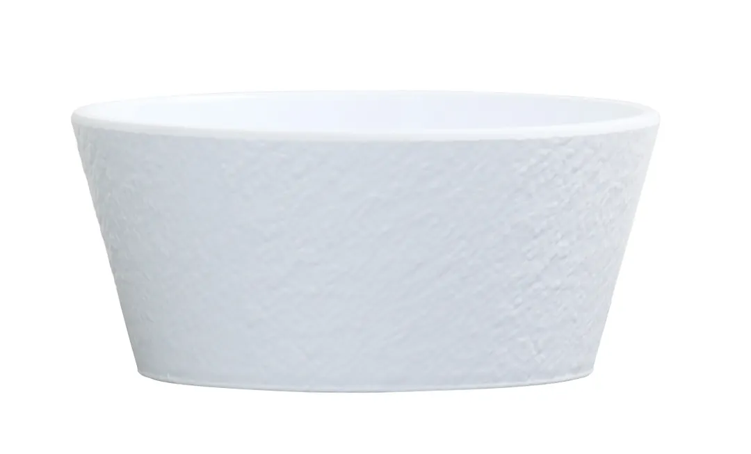 Cal-Mil 26151-5-15 Selene 16oz Round Melamine Bowl, 5" x 5" x 2.25" Height, Matte Glossy White