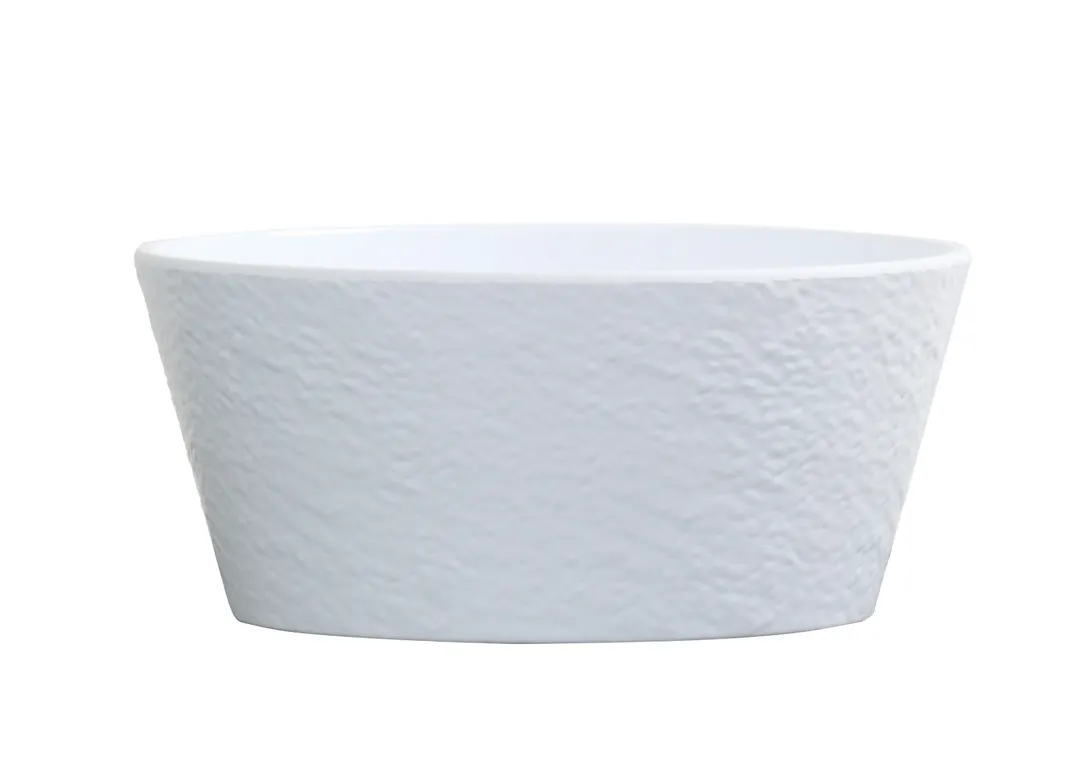 Cal-Mil 26151-7-15 Selene 48oz White Matte Melamine Bowl, 7.25" x 7.25" x 3.25" Round, 1 Qt