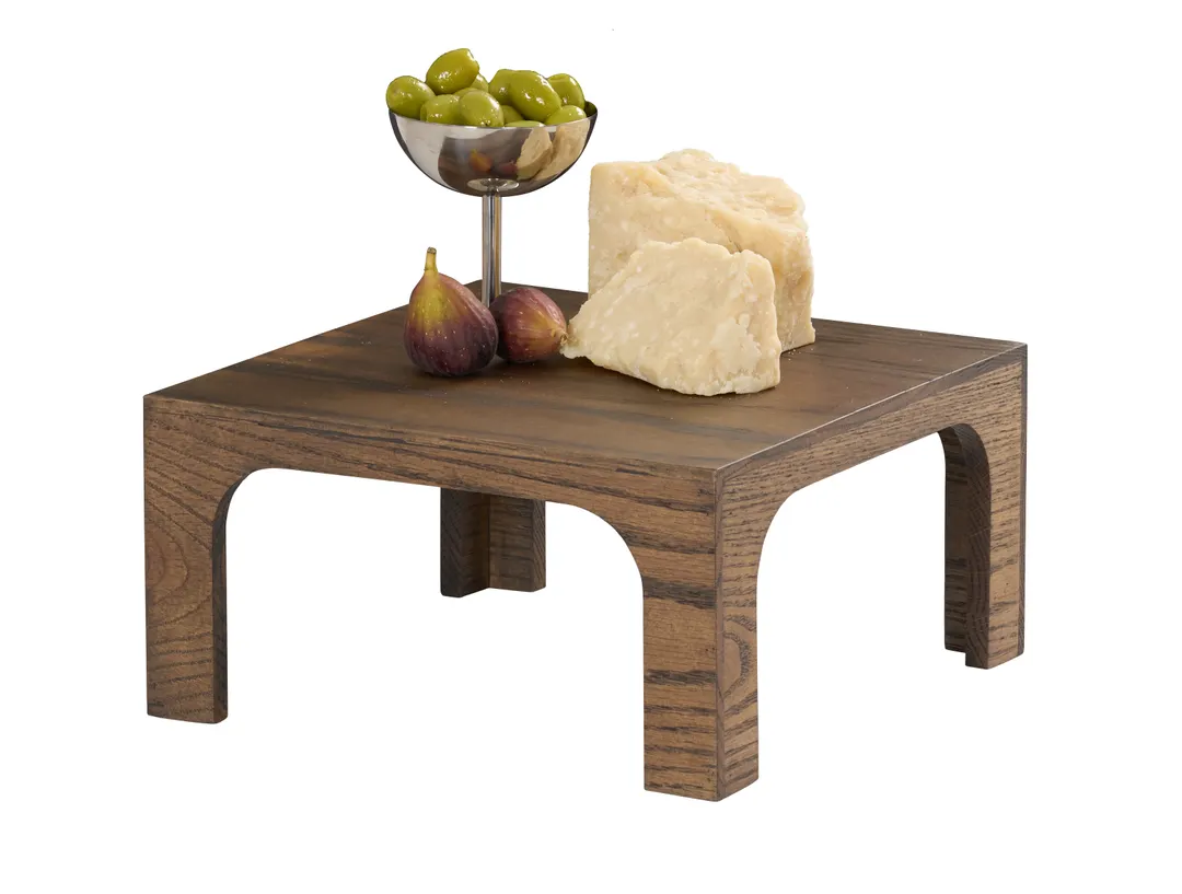Cal-Mil 27004-6-136 Melrose Display Riser, 12" x 12" x 6" Square Wood, Chocolate Brown