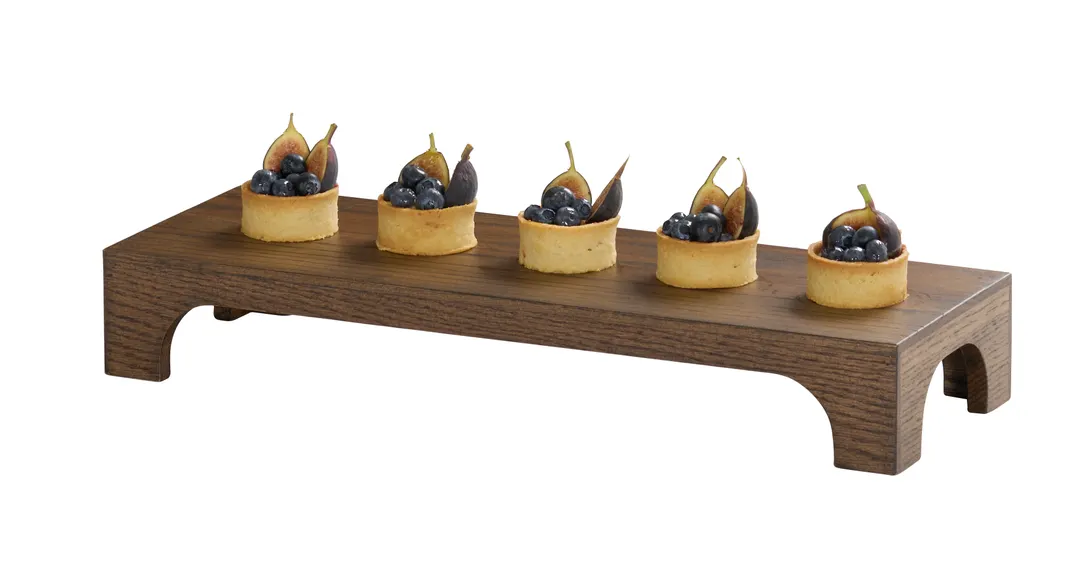 Cal-Mil 27005-3-136 Melrose Riser, 20" x 7" x 3" Rectangular Wood, Chocolate Brown Display Stand