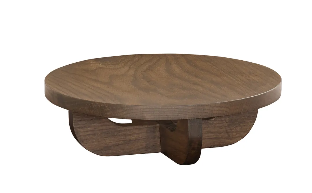 Cal-Mil 27006-4-136 Melrose Riser – 12" x 12" x 4" Round Wood Display Stand, Chocolate Brown